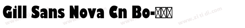 Gill Sans Nova Cn Bo字体转换